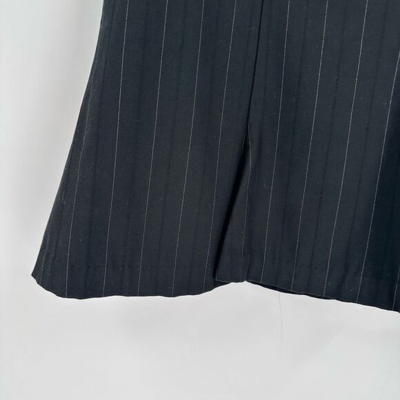 Vintage Y2K Black Button Pleated Striped Mini Skirt Size 10 Goth Punk Emo - Picture 5 of 9